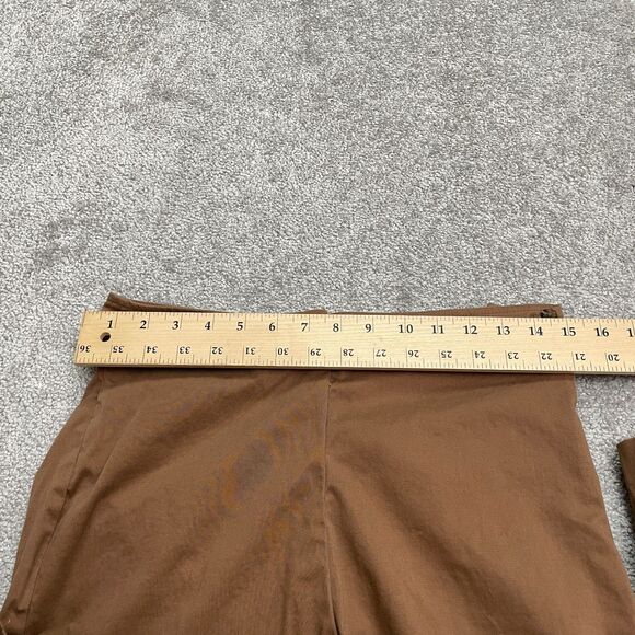 Coldwater Creek High Rise Chino Trouser Pants Womens 10 Brown Straight Leg 30x31 - Picture 6 of 14